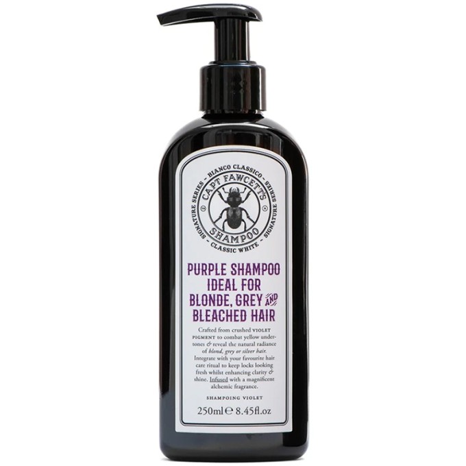 Captain Fawcett Purple Shampoo - tonuojantis violetinis šampūnas žiliems ir baltiems plaukams, 250