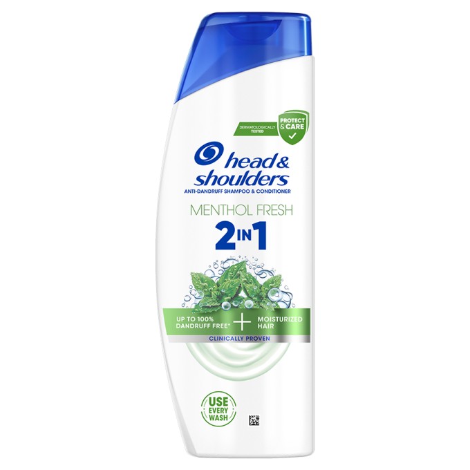 Head & Shoulders Menthol Fresh Anti-Dandruff Shampoo - Dandruff shampoo 2 in 1 330ml