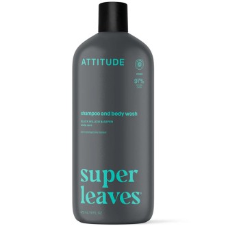 Attitude Super Leaves Shampoo and Body Wash - vyriškas šampūnas nuo pleiskanų ir dušo želė viename