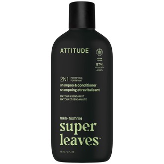 Attitude Super Leaves Matcha & Bergamot Shampoo & Conditioner - vyriškas šampūnas ir