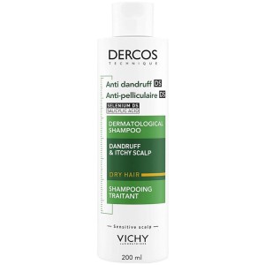 Vichy Dercos Anti-Dandruff Treatment Shampoo ( Dry Hair ) - šampūnas nuo pleiskanų, 200 ml