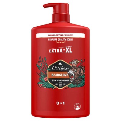 Old Spice Bearglove 3 v 1 Body-Hair-Face Wash - Sprchový gel 1000ml
