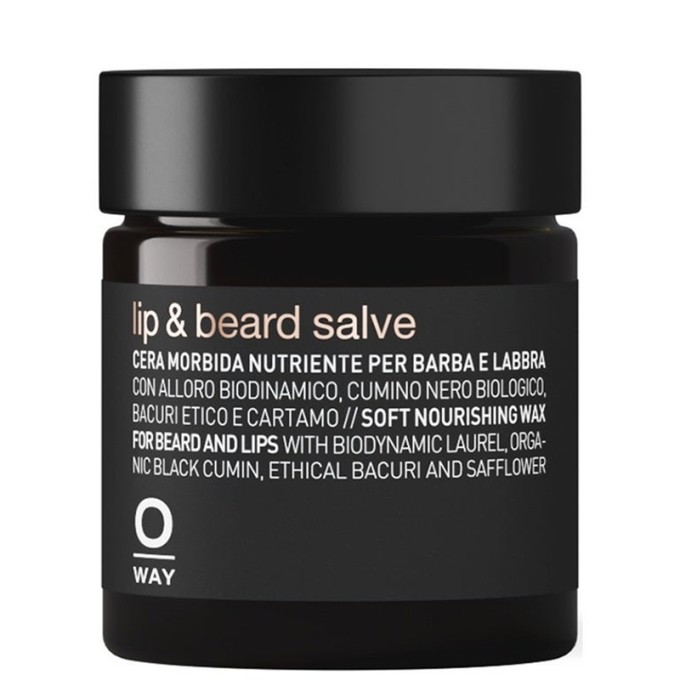 OWAY Lip & Beard Salve - švelnus ir maitinantis barzdos ir lūpų vaškas, 30 ml