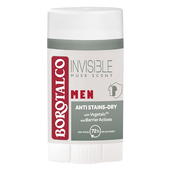 Borotalco Men Invisible Dry Deo Stick 40 ml
