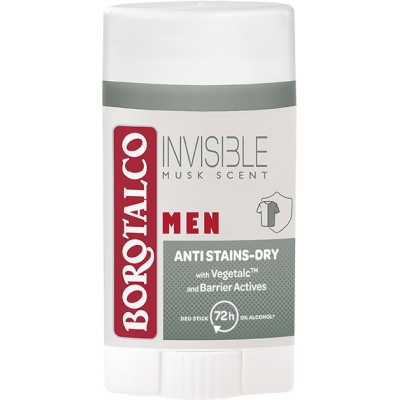 Borotalco Men Invisible Dry Deo Stick 40 ml