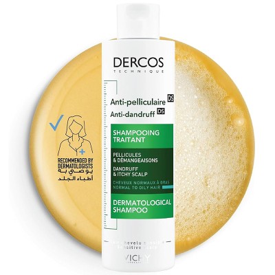 Vichy Dercos Anti-Pelliculaire Shampooing Traitant ( Normal to Oily Hair ) 200 ml