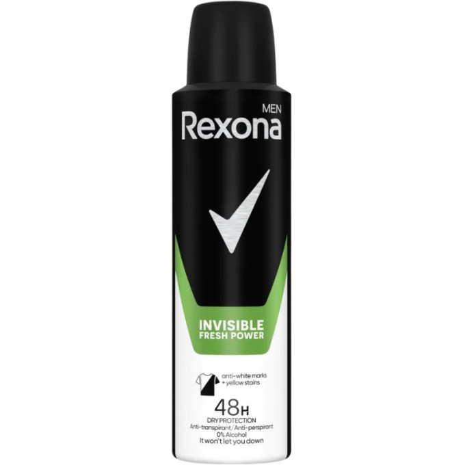 Rexona Men Invisible Fresh Power - Antiperspirant spray for men 150 ml