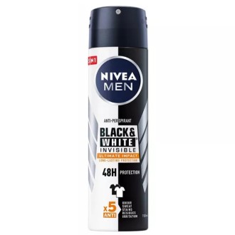 Nivea Men Invisible Black & White Ultimate Impact - Antiperspirant spray 150 ml