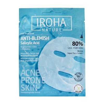 Iroha Anti-Blemish Face Sheet Mask - Maska na problematickou pleť 20ml
