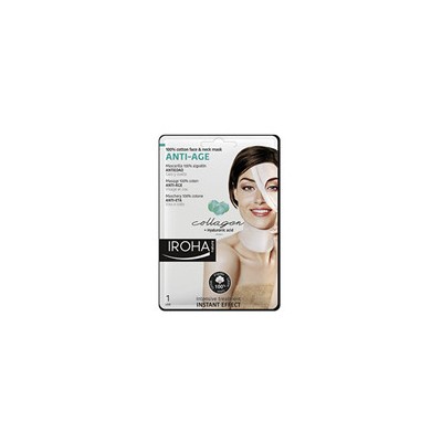 Iroha Cotton face & neck mask with collagen and hyaluronium (Anti-Age 100% Cotton Face & Neck Mask) 30 ml 30ml