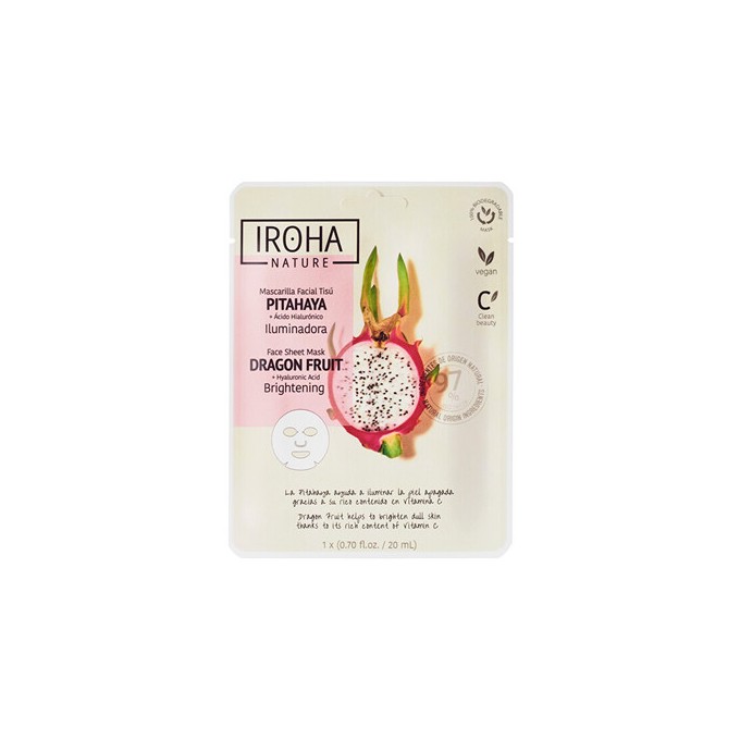 Iroha Dragon Fruit Face Sheet Mask - Rozjasňující maska 20ml