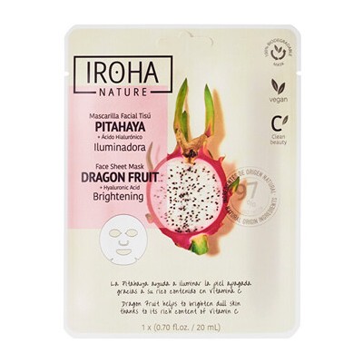 Iroha Dragon Fruit Face Sheet Mask - Rozjasňující maska 20ml