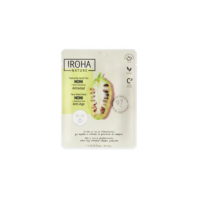Iroha Noni Anti-Age Face Sheet Mask - Omlazující plátýnková maska 20ml