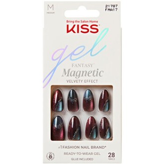 Kiss My Face Gel Fantasy Magnetic Moonlit Veil - Umělé nehty ( 28 ks )