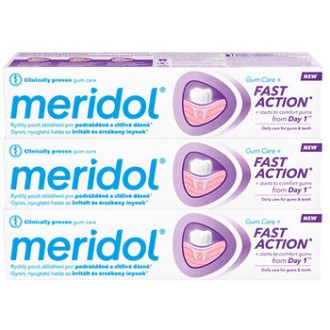 Meridol Fast Action Toothpaste Trio - Zubní pasta 75ml