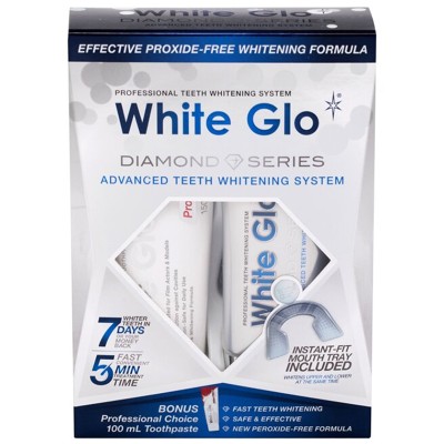 White Glo Diamond Series Advanced Teeth Whitening System - Set for saf