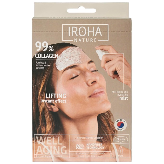 Iroha Forehead Anti-wrinkles Patches ( 20 ml + 3 ks ) - Náplasti na če