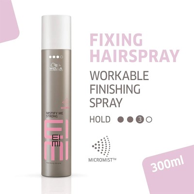 Wella Professional EIMI Mistify Me Strong Hairspray - stiprios fiksacijos plaukų lakas, 300 ml