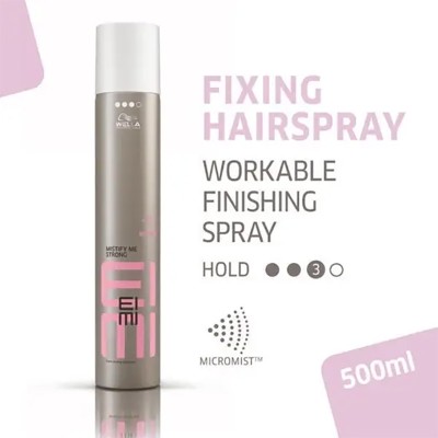 Wella Professional EIMI Mistify Me Strong Hairspray - stiprios fiksacijos plaukų lakas, 500 ml