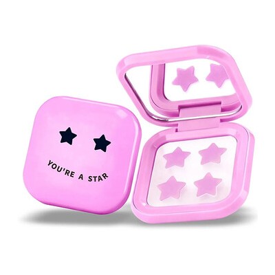 Biov ne Pimple Star Patches & Mirror Case - Sada růžových náplastí ( 32 ks )