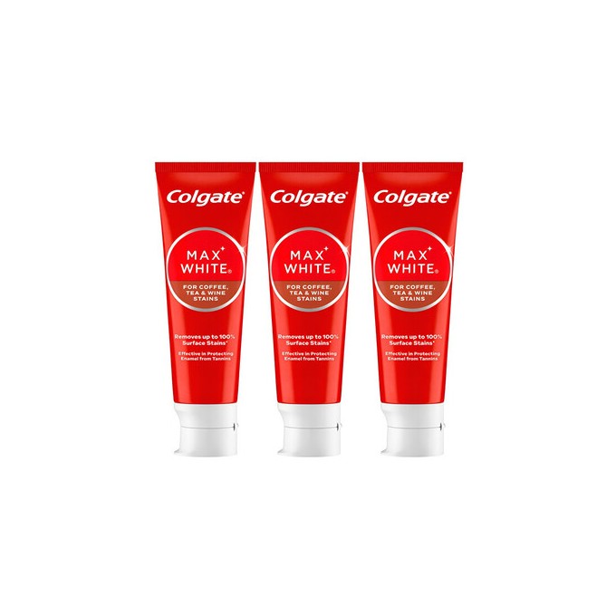 Colgate Max White Coffee, Tea, Wine Toothpaste Trio - Pasta na zuby 75ml