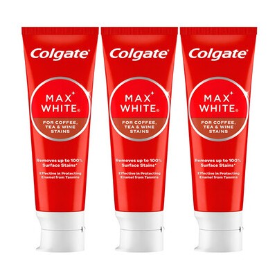Colgate Max White Coffee, Tea, Wine Toothpaste Trio - Pasta na zuby 75ml