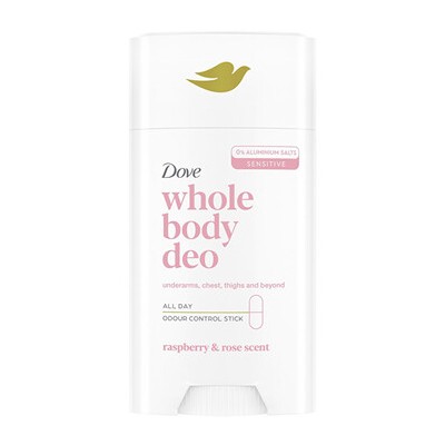 Dove Whole Body Deo Raspberry & Rose Deodorant - Tuhý deodorant 75ml