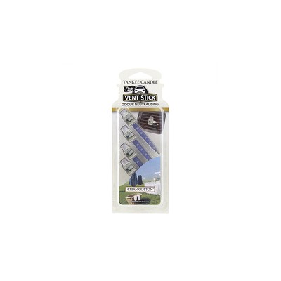 Yankee Candle Clean Cotton Vent Stick - Car Incense Pins (4 PCS)
