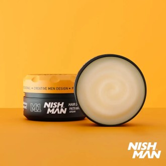 Nishman M1 Matte Paste Argan - vyriška plaukų formavimo pasta, 100 ml 2