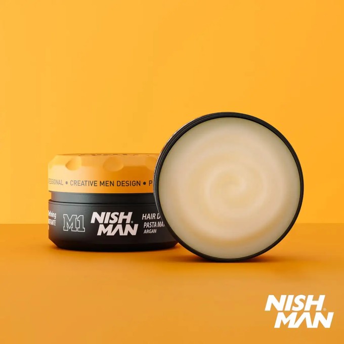 Nishman M1 Matte Hair Defining Paste Argan - vyriška plaukų formavimo pasta, 100 ml