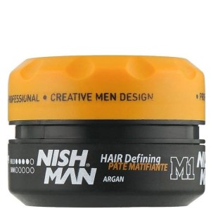 Nishman M1 Matte Hair Defining Paste Argan - vyriška plaukų formavimo pasta, 100 ml