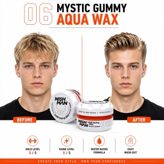 Nishman 06 Hair Styling Wax Mystic Gummy - plaukų formavimo vaškas, 150 ml 2