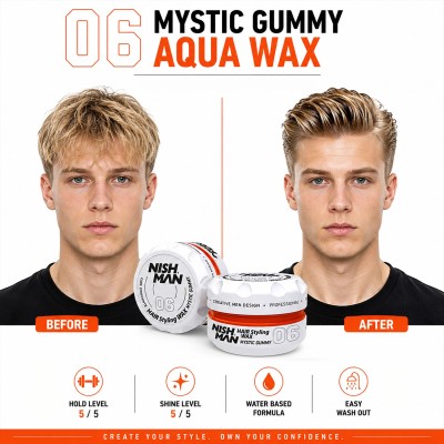 Nishman 06 Hair Styling Wax Mystic Gummy - plaukų formavimo vaškas, 150 ml