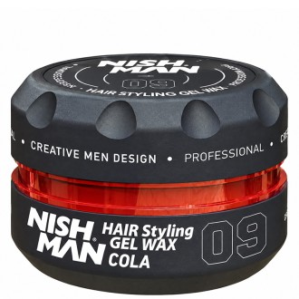 Nishman 09 Hair Styling Gel Wax (Cola Scent) - plaukų formavimo vaškas (pomada), 150 ml