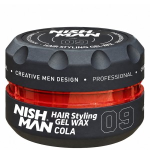 Nishman 09 Hair Styling Gel Wax (Cola Scent) - plaukų formavimo vaškas (pomada), 150 ml