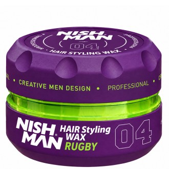 Nishman 04 Hair Wax Rugby Water - plaukų formavimo pomada (vaškas), 150 ml