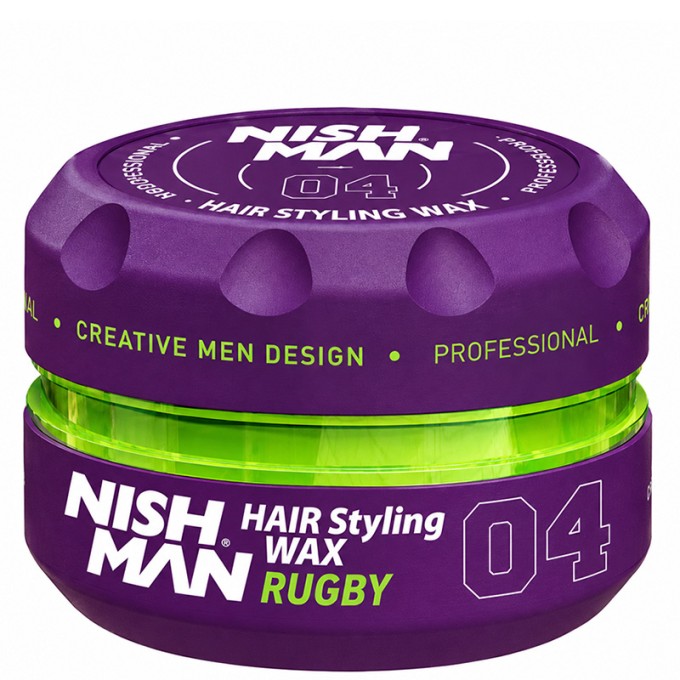 Nishman 04 Hair Wax Rugby Water - plaukų formavimo pomada (vaškas), 150 ml