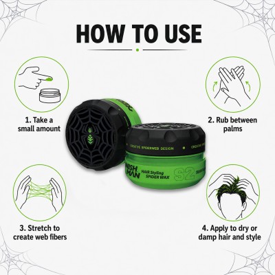 Nishman S2 Hair Styling Spider Wax Tarantula - plaukų formavimo vaškas vyrams, 150 ml
