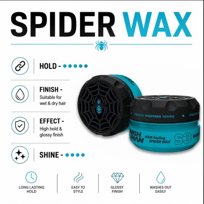 Nishman S3 Hair Styling Spider Wax Blueweb Wax -  plaukų formavimo vaškas, 150 ml