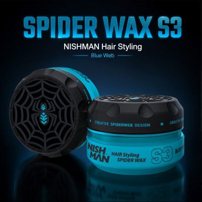 Nishman S3 Hair Styling Spider Wax Blueweb Wax -  plaukų formavimo vaškas, 150 ml