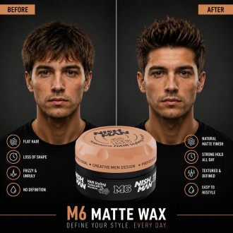 Nishman M6 Hair Styling Pliable Matte Paste Inca Inchi - matinį efektą suteikianti plaukų formavimo pasta, 100 ml 2