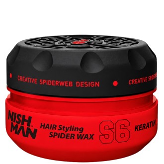 Nishman S6 Hair Styling Spider Wax Keratin - plaukų formavimo vaškas vyrams, 150 ml