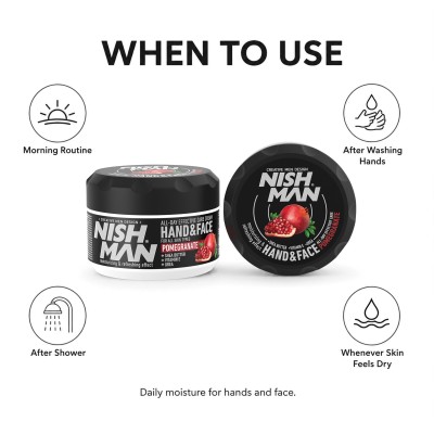 Nishman Hand&Face Pomegranate Cream - universalus drėkinamasis ir maitinamasis kremas, 300 ml