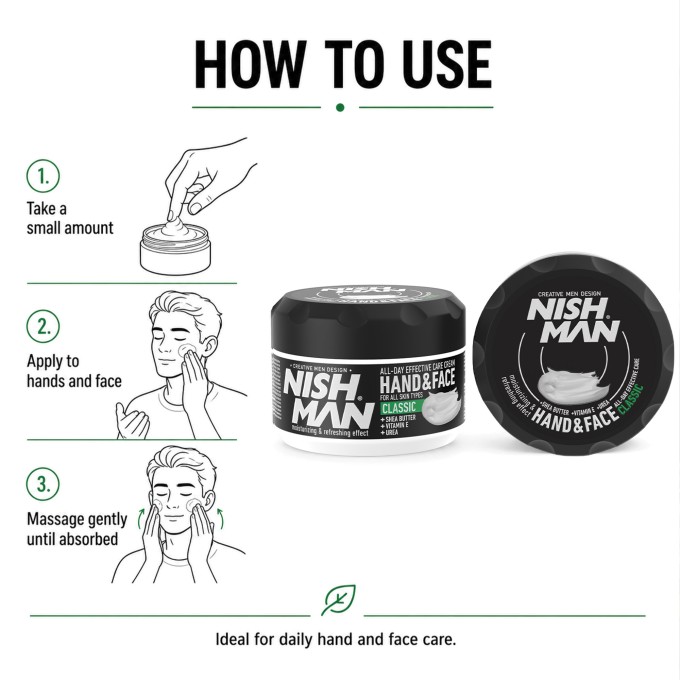 Nishman Hand&Face Classic Cream - universalus drėkinamasis ir maitinamasis kremas, 300 ml