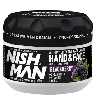Nishman Hand & Face Cream Blackberry - universalus drėkinamasis ir maitinamasis kremas, 300 ml