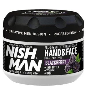 Nishman Hand & Face Cream Blackberry - universalus drėkinamasis ir maitinamasis kremas, 300 ml