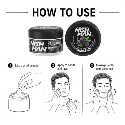 Nishman Hand & Face Cream Blackberry - universalus drėkinamasis ir maitinamasis kremas, 300 ml