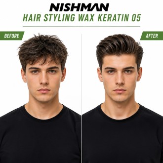 Nishman 05 Hair Styling Wax Keratin - plaukų formavimo vaškas, 150 ml 2