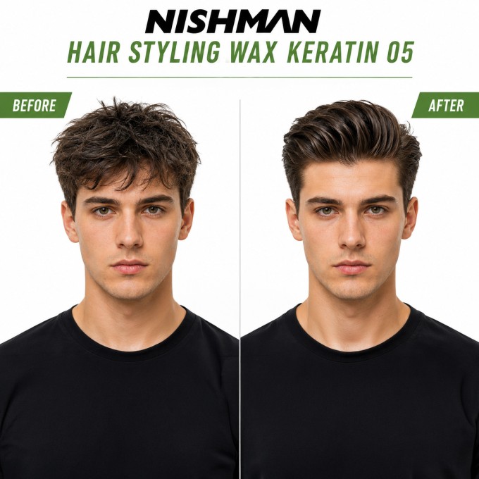 Nishman 05 Hair Styling Wax Keratin - plaukų formavimo vaškas, 150 ml