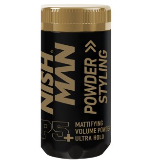 Nishman P5 Mattifying Volume Powder Ultra Hold - plaukų formavimo pudra vyrams, 20 g